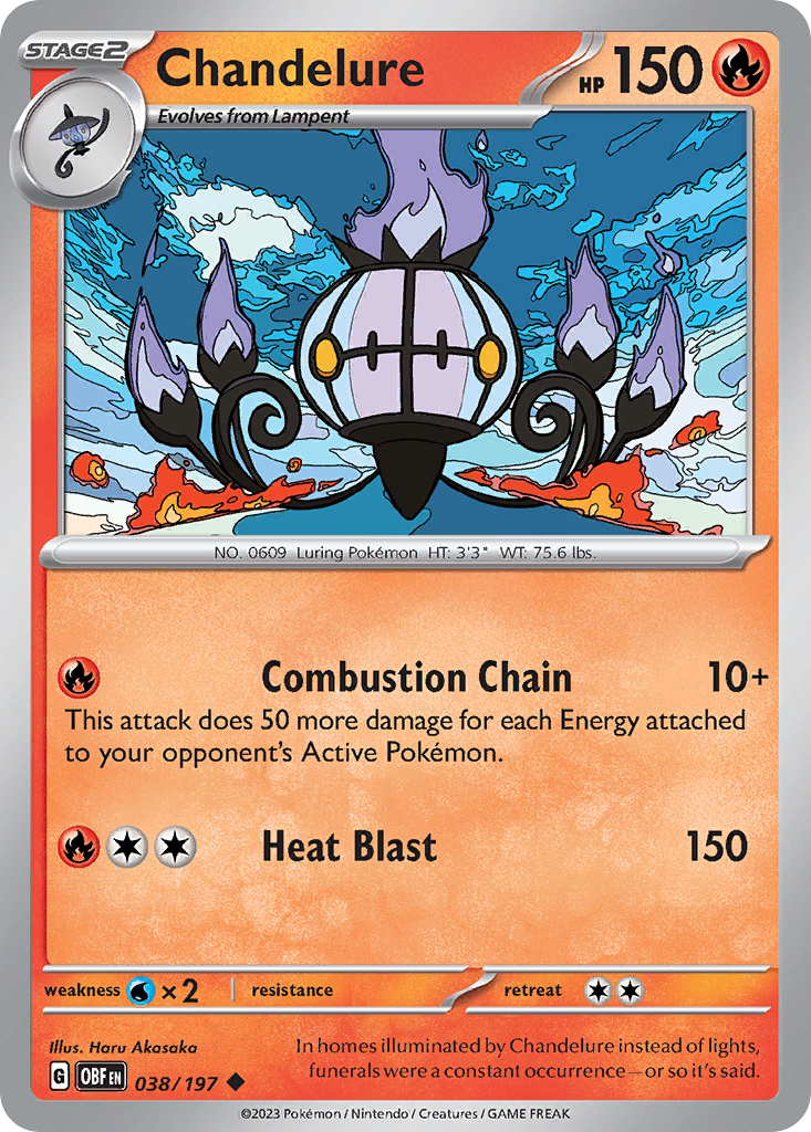Chandelure Obsidian Flames 38