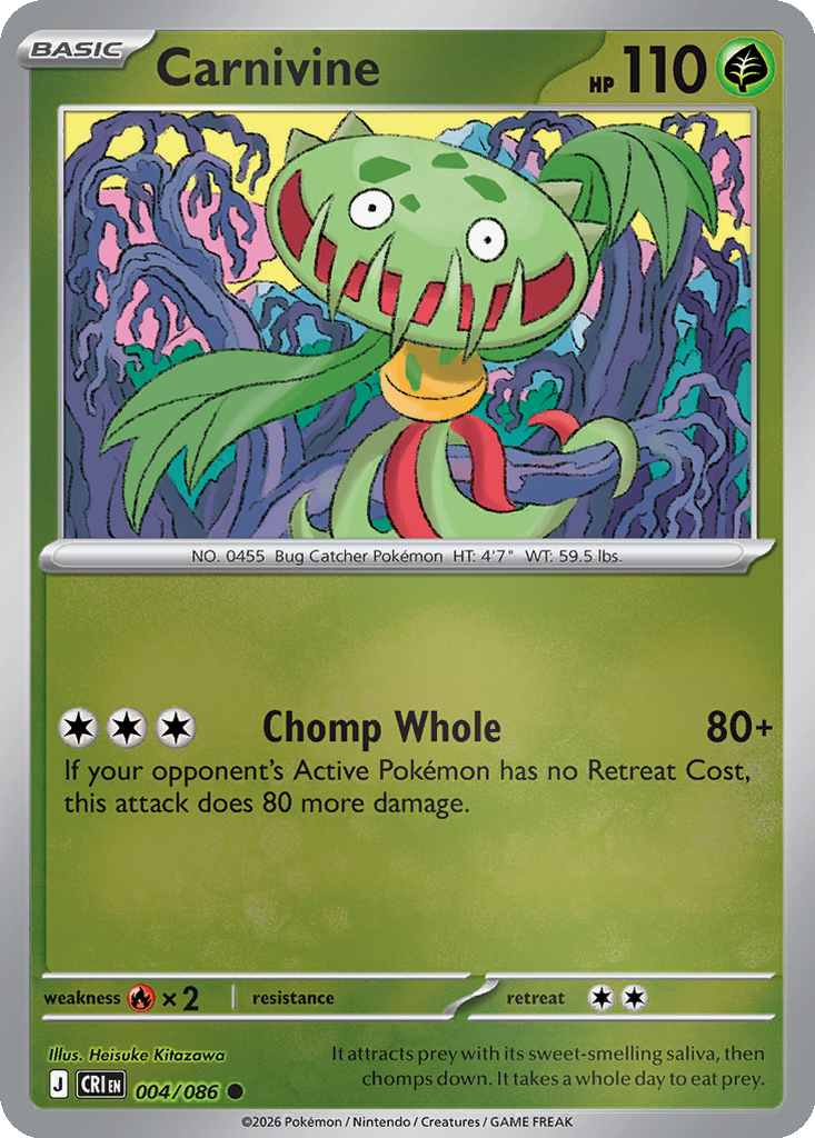 Carnivine [Reverse Holo] #4