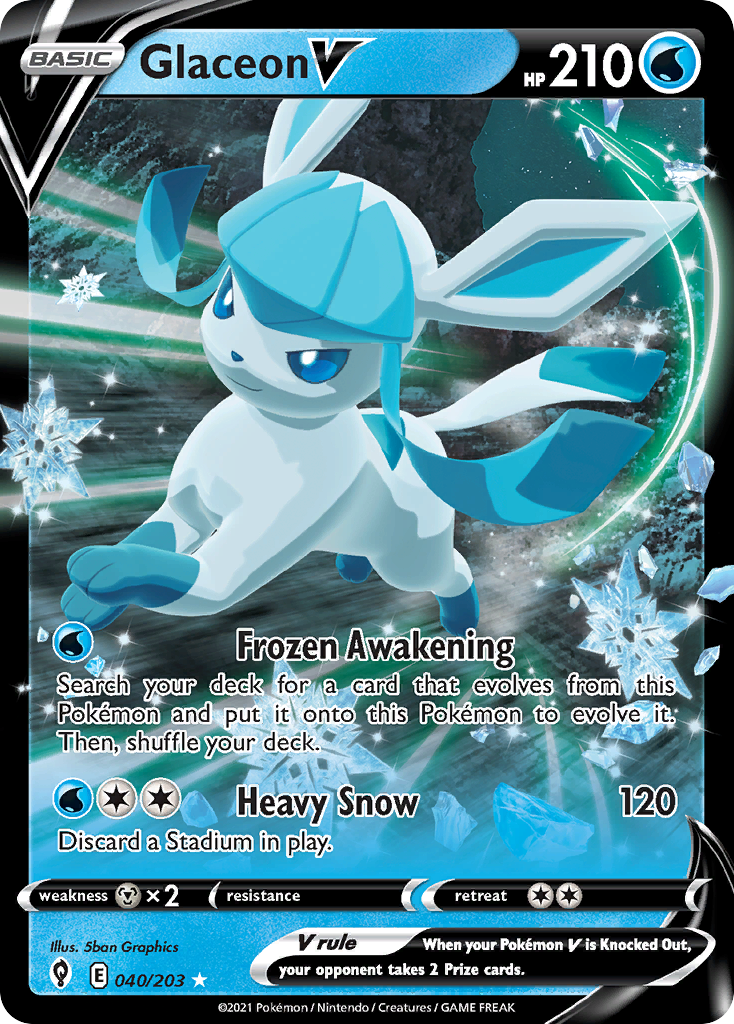 Glaceon V Evolving Skies 40