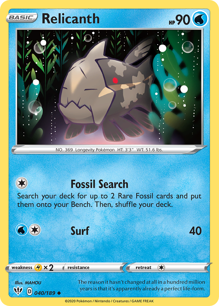 Relicanth Darkness Ablaze 40