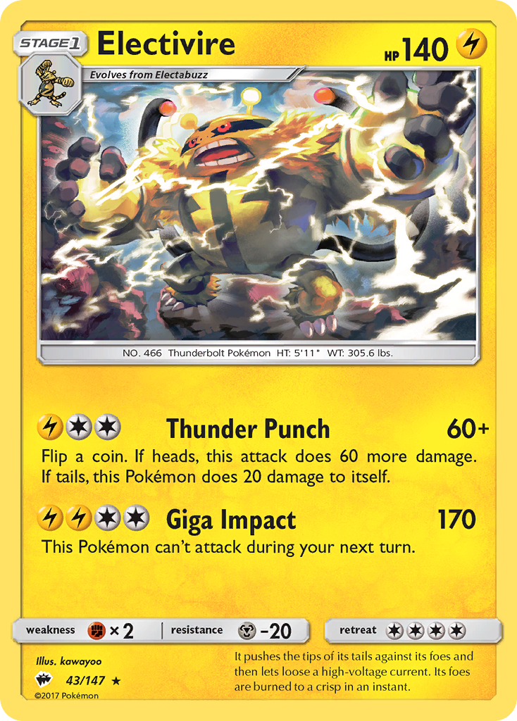 Electivire Burning Shadows 43