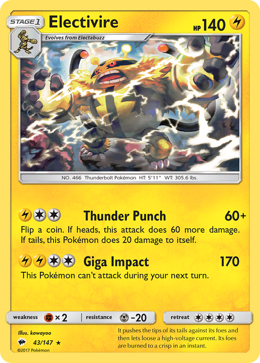 Electivire Burning Shadows 43