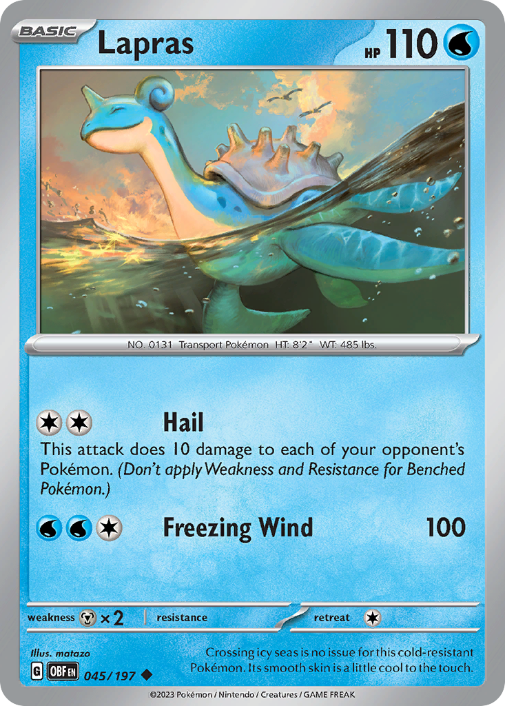 Lapras Obsidian Flames 45