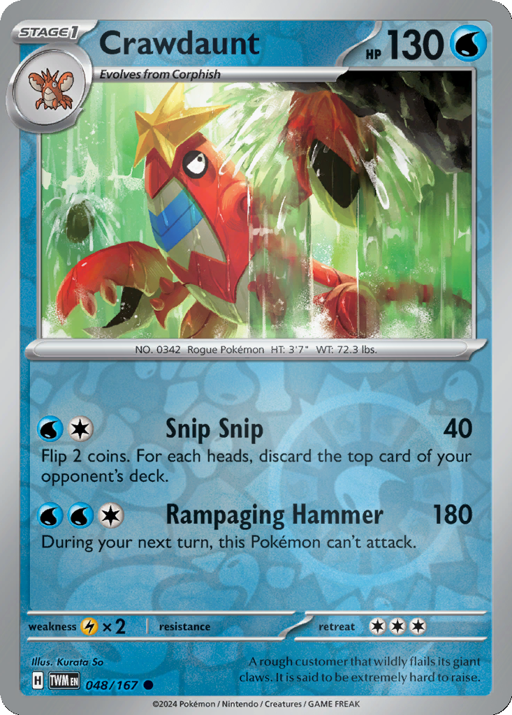Crawdaunt [Reverse Holo] #48