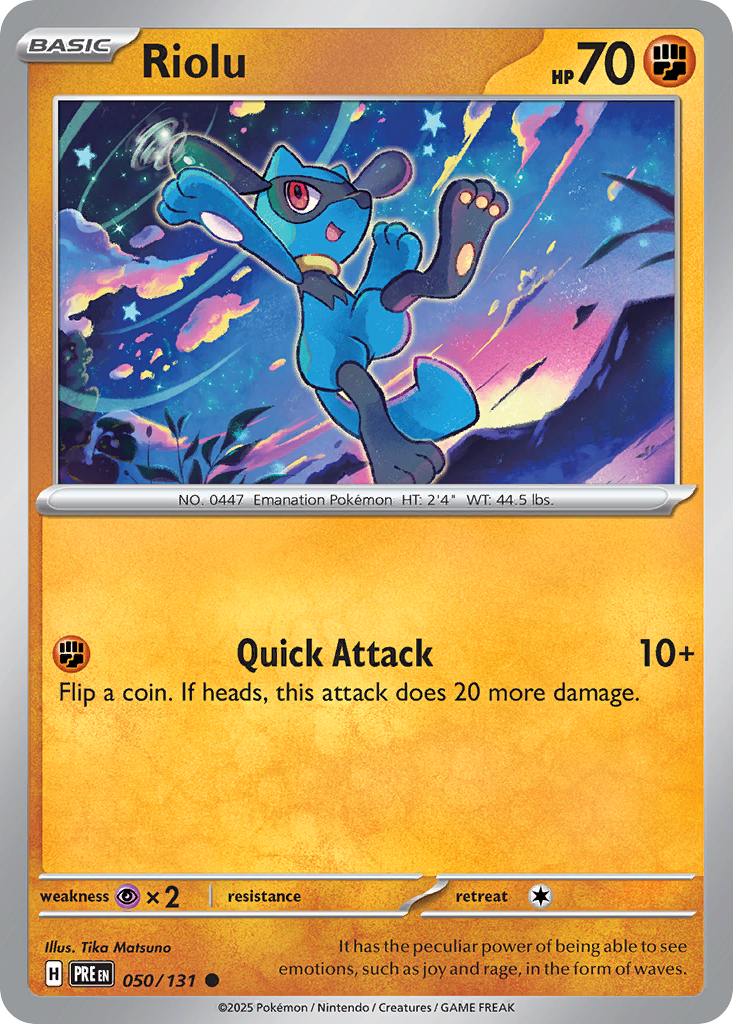 Riolu Prismatic Evolutions 50