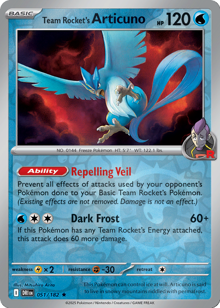 Team Rocket's Articuno [Reverse Holo] #51