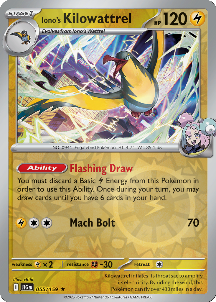 Iono's Kilowattrel [Reverse Holo] #55