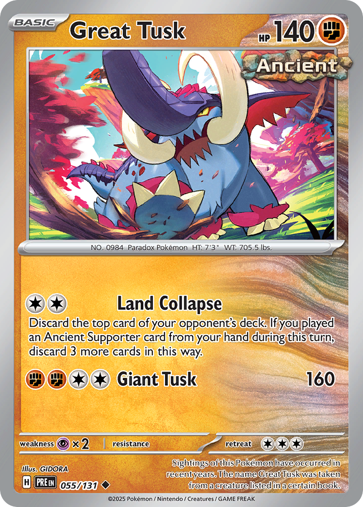 Great Tusk Prismatic Evolutions 55