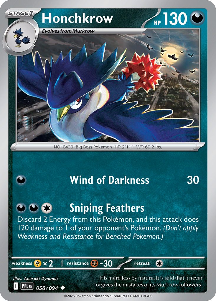 Honchkrow Phantasmal Flames 58