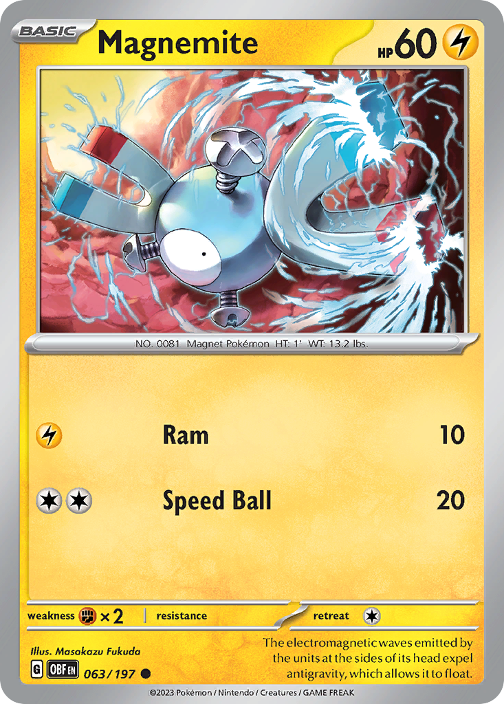 Magnemite Obsidian Flames 63