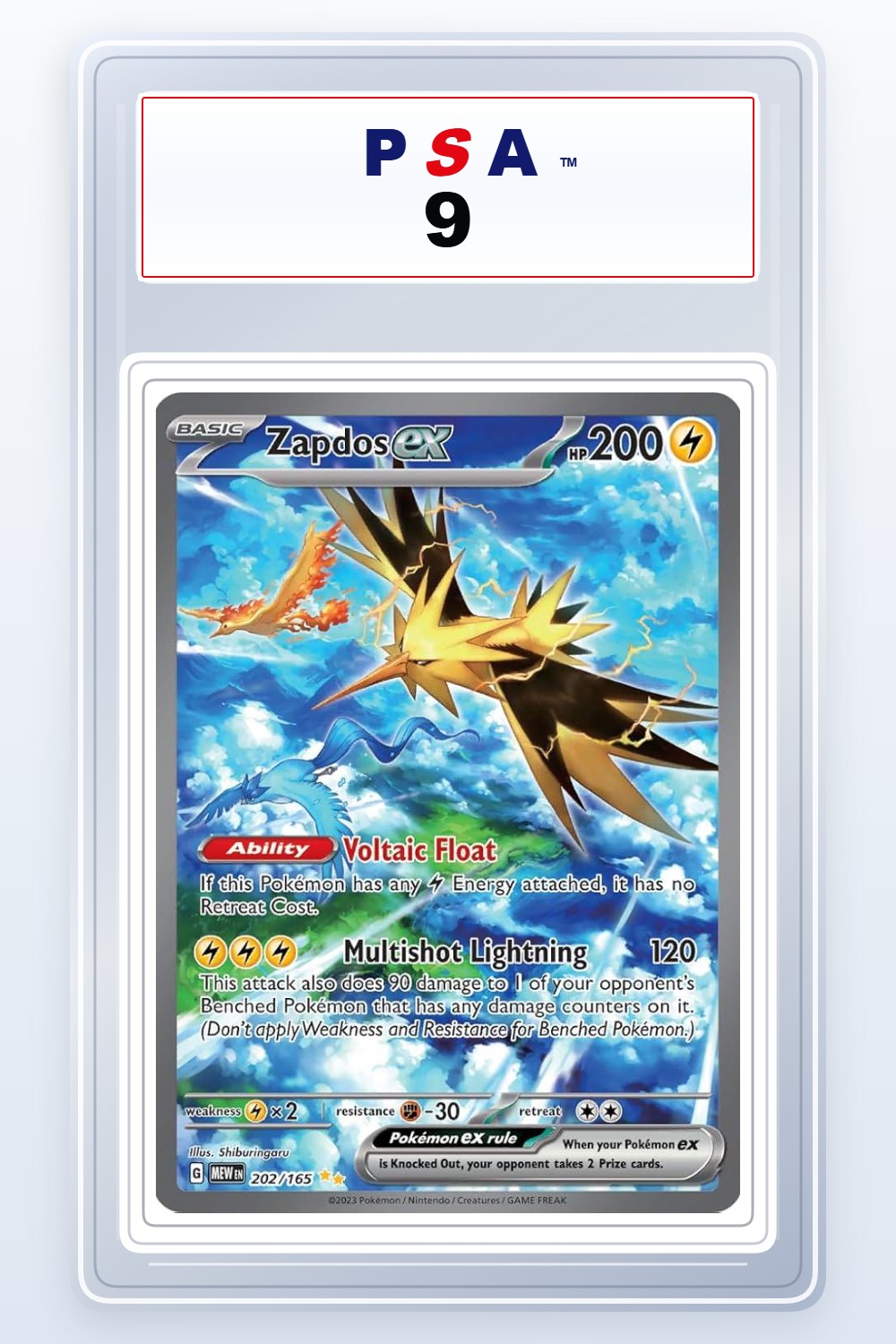 Zapdos ex #202 PSA 9