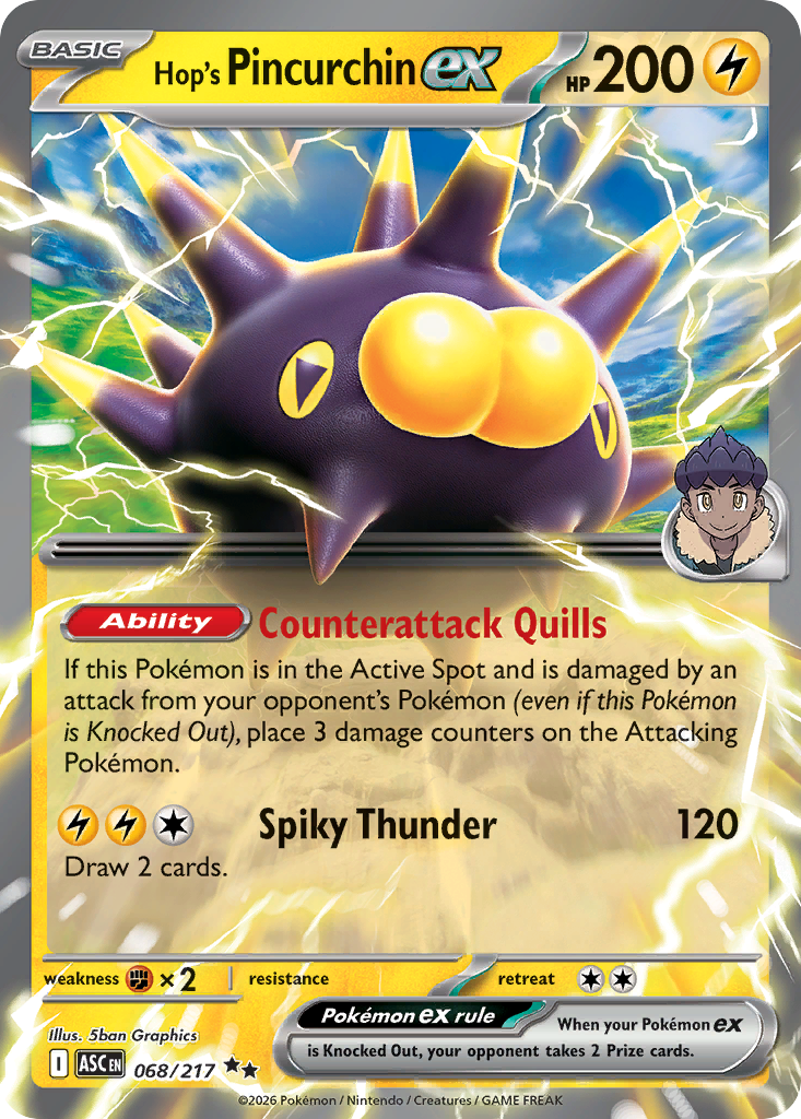Hop's Pincurchin ex #68