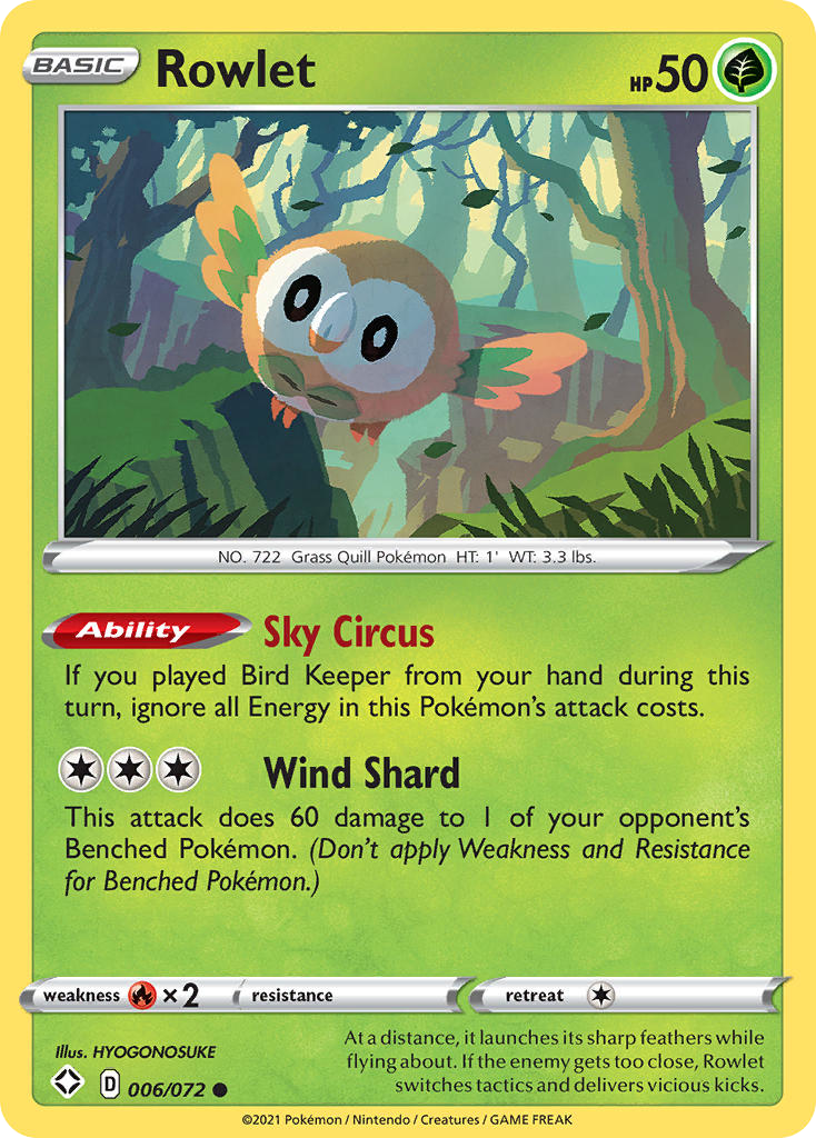 Rowlet Shining Fates 6