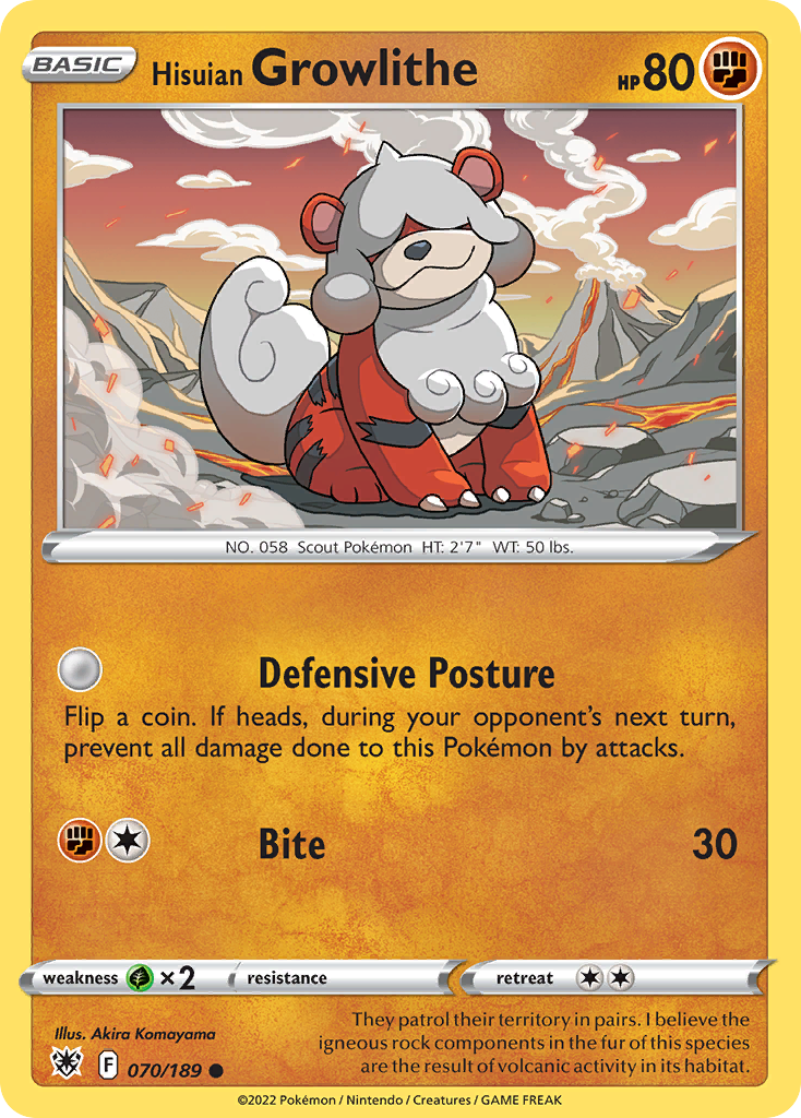 Hisuian Growlithe Astral Radiance 70