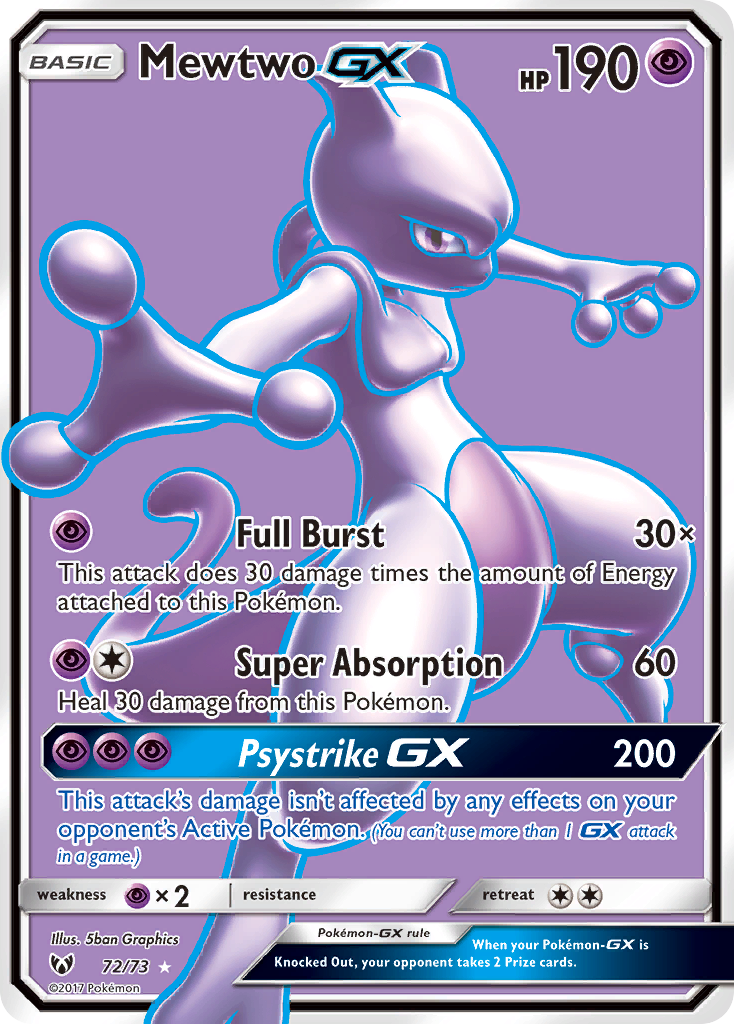 Mewtwo-GX Shining Legends 72