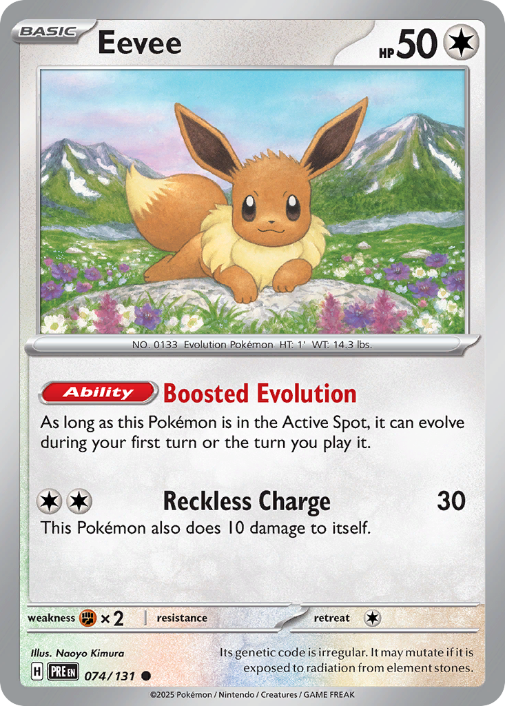 Eevee Prismatic Evolutions 74