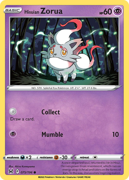 Hisuian Zorua Lost Origin 75