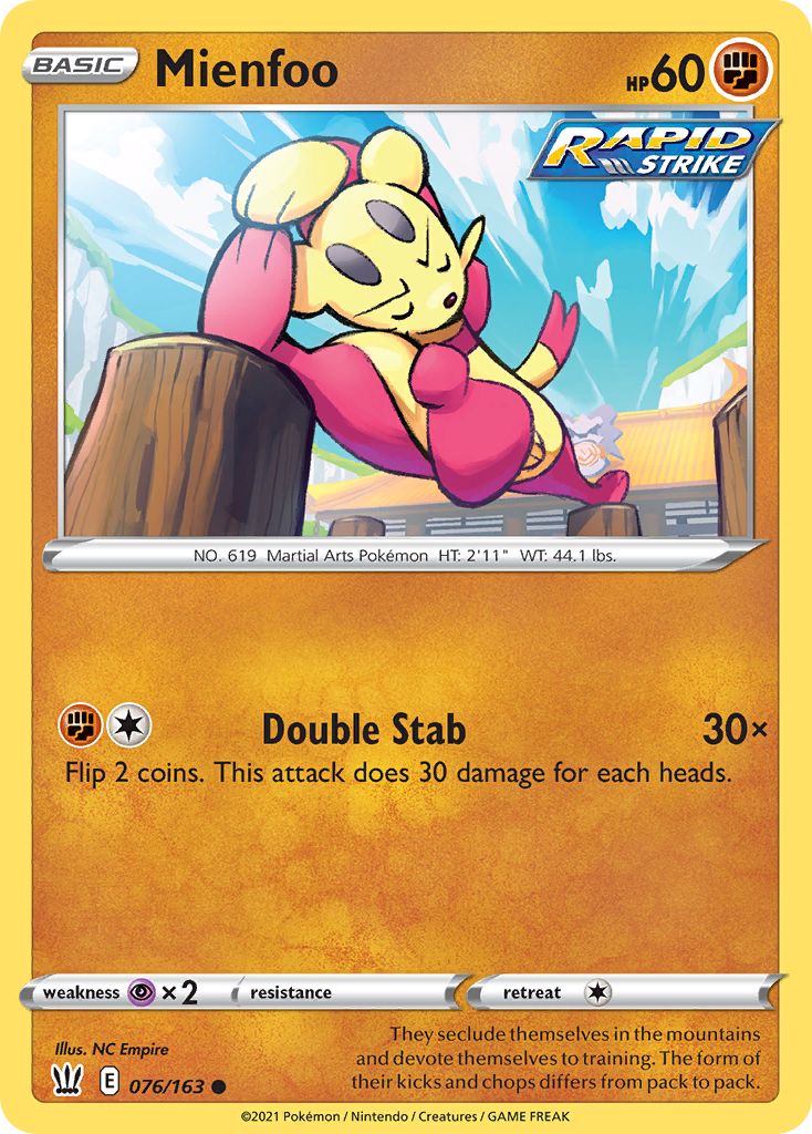 Mienfoo Battle Styles 76