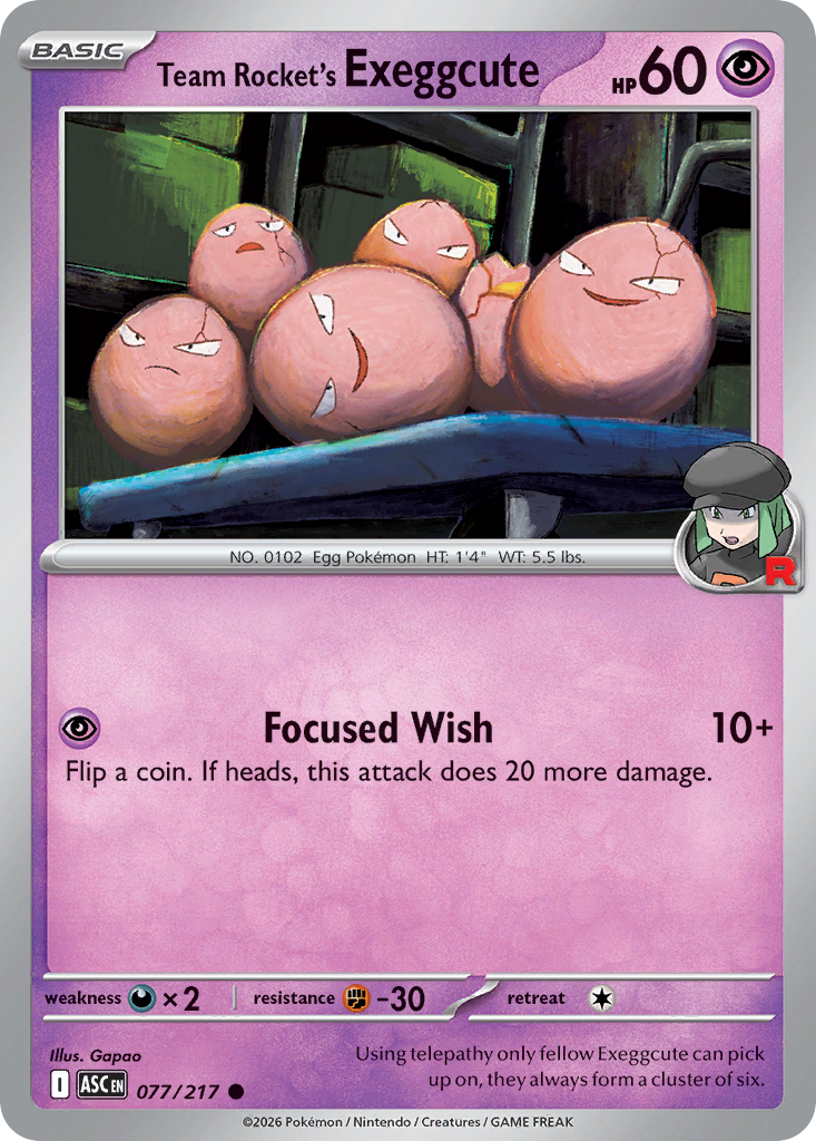 Team Rocket's exeggcute #77