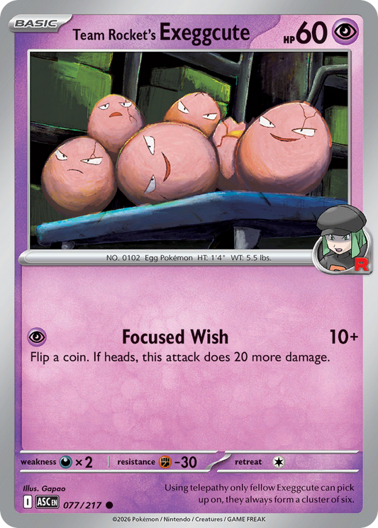 Team Rocket's exeggcute #77