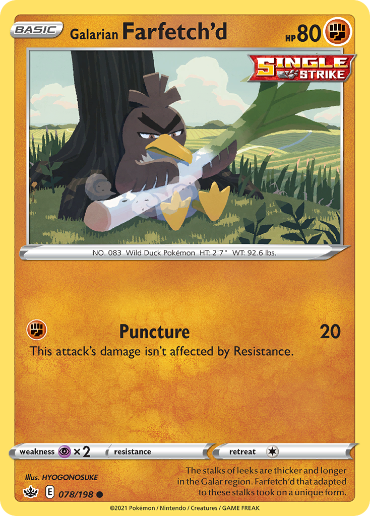 Galarian Farfetch'd Chilling Reign 78