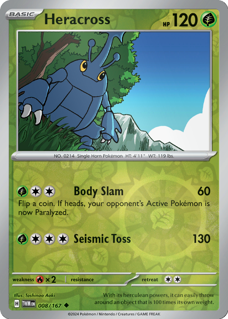 Heracross [Reverse Holo] #8