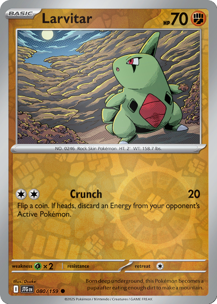 Larvitar [Reverse Holo] #80