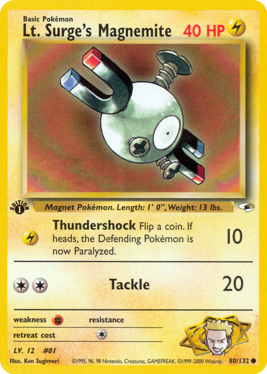Lt. Surge's Magnemite #80