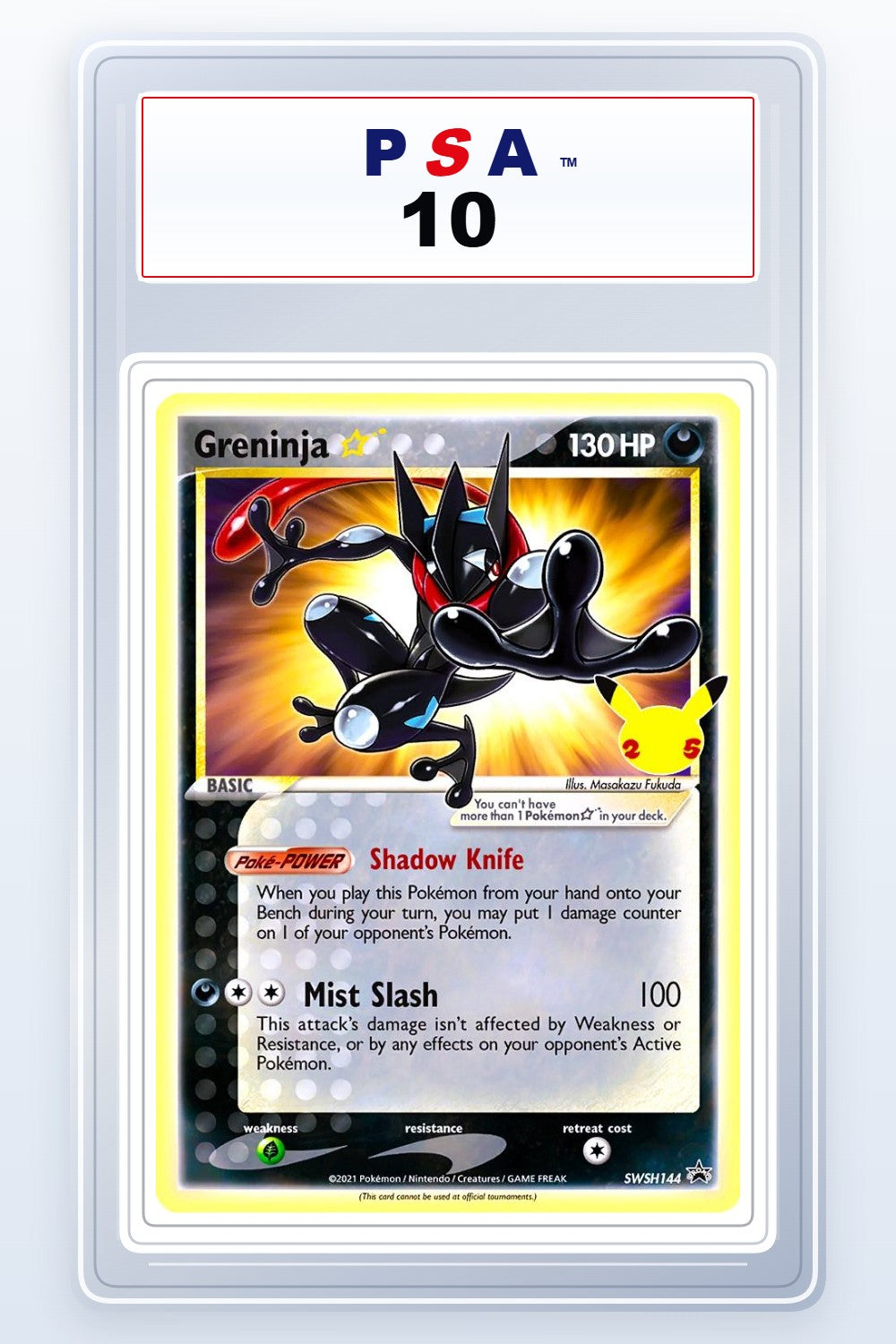 Greninja [Gold Star] #SWSH144 PSA 10