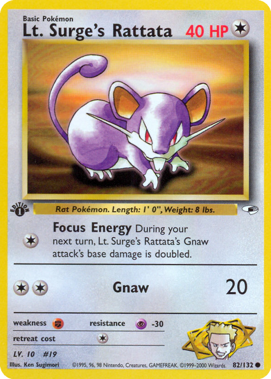 Lt. Surge's Rattata #82