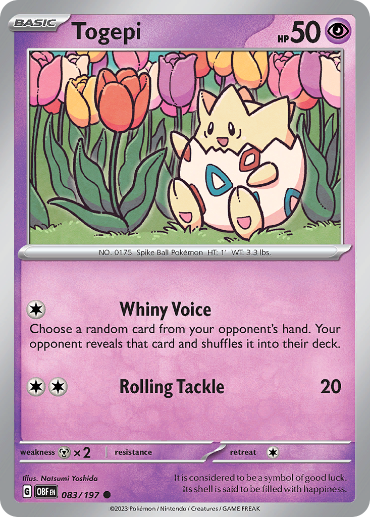 Togepi Obsidian Flames 83