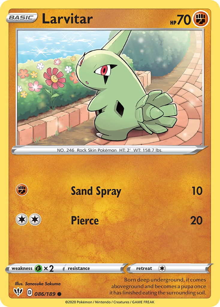 Larvitar Darkness Ablaze 86