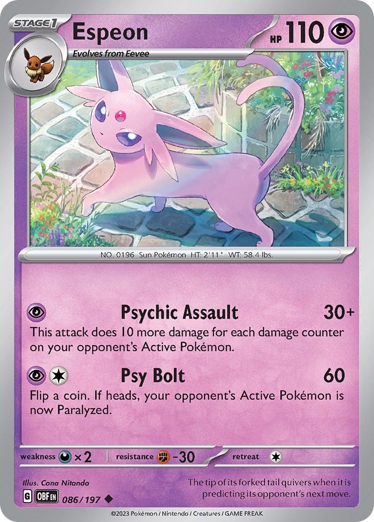 Espeon Obsidian Flames 86