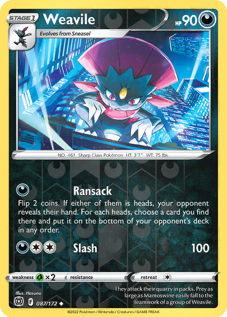 Weavile [Reverse Holo] #87