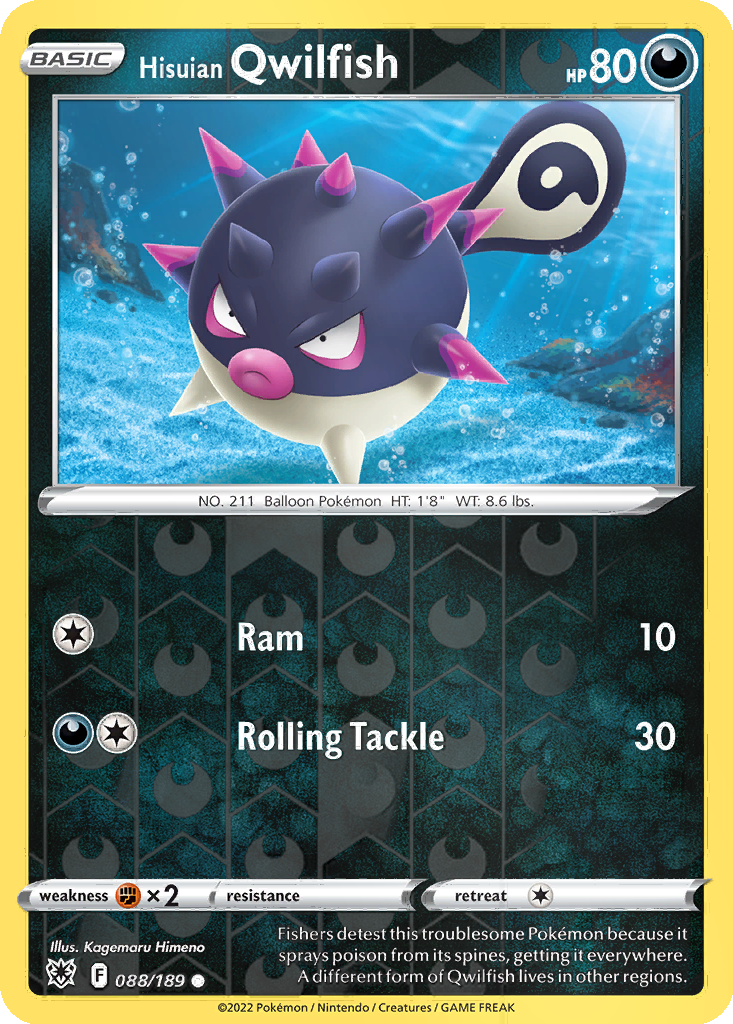 Hisuian Qwilfish [Reverse Holo] #88