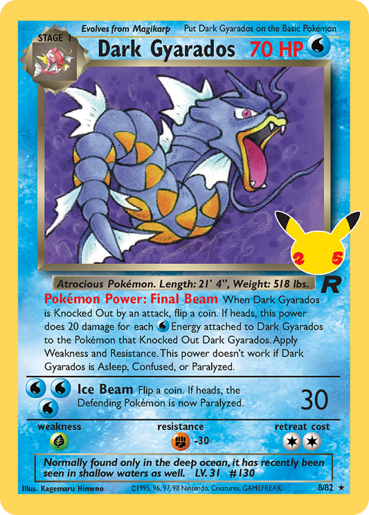 Dark Gyarados Celebrations: Classic Collection 8
