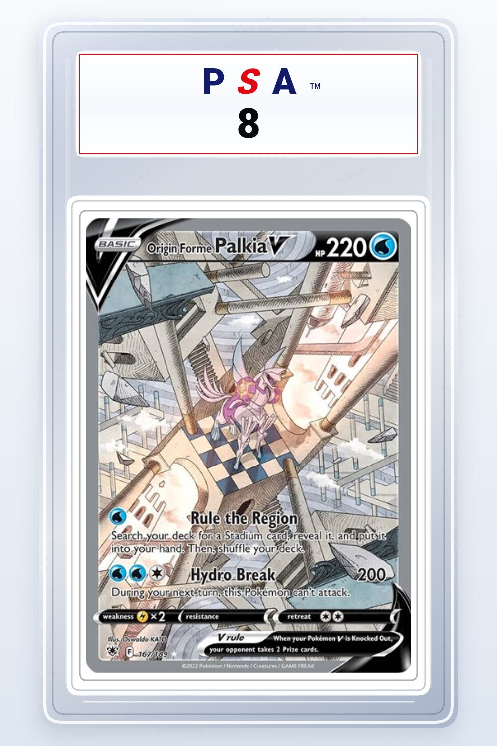 Origin Forme Palkia V #167 PSA 8