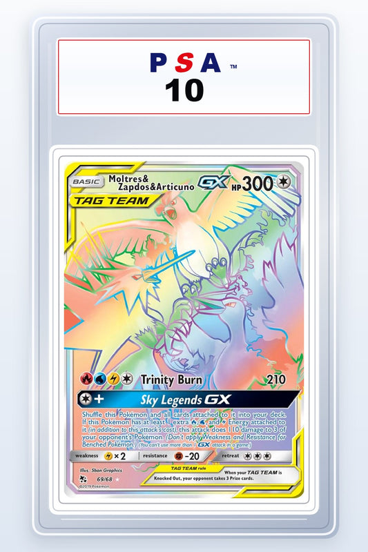 Moltres & Zapdos & Articuno GX #69 PSA 10