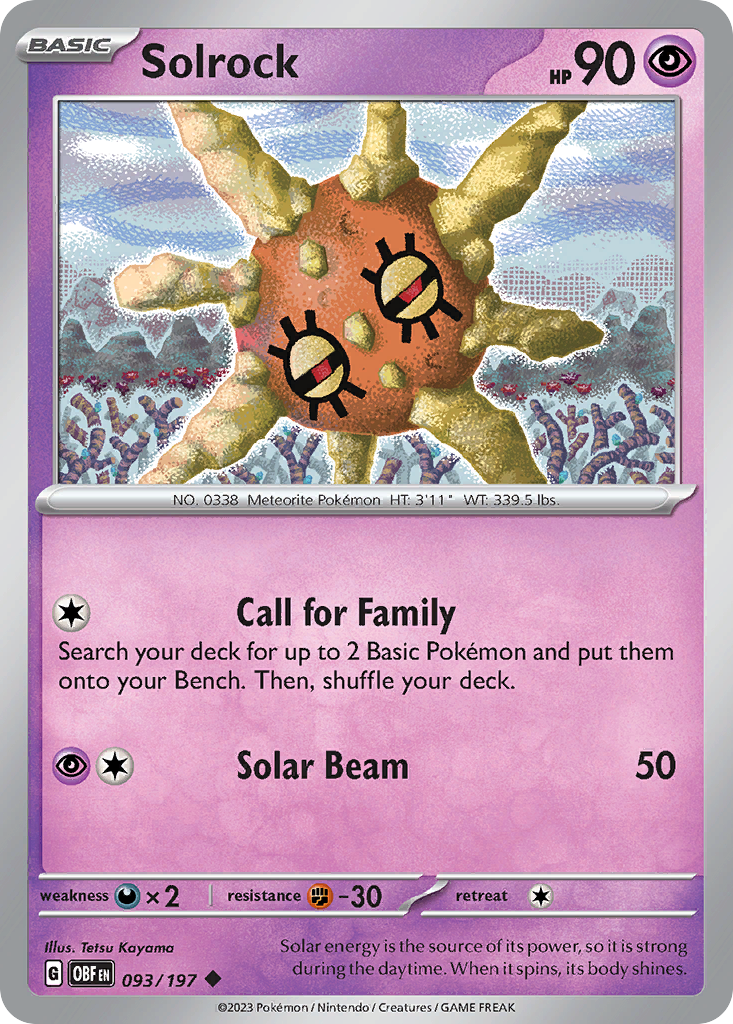 Solrock Obsidian Flames 93