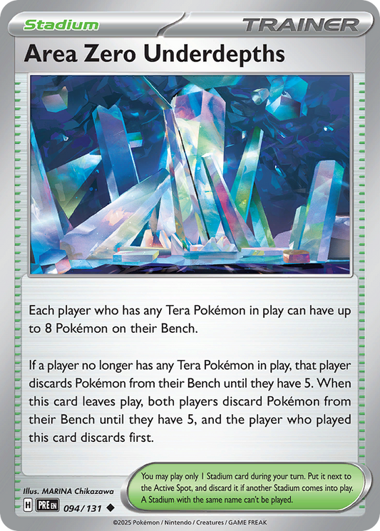 Area Zero Underdepths Prismatic Evolutions 94
