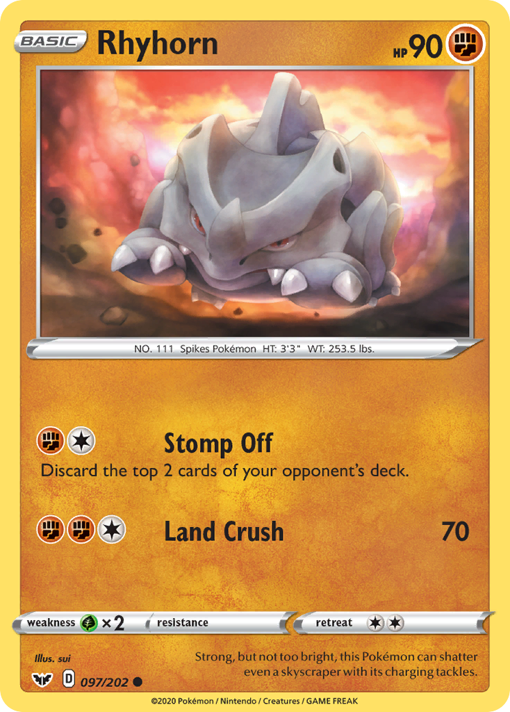 Rhyhorn Sword & Shield 97