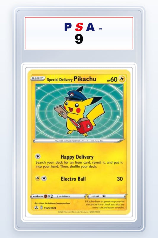 Special Delivery Pikachu #SWSH074 PSA 9