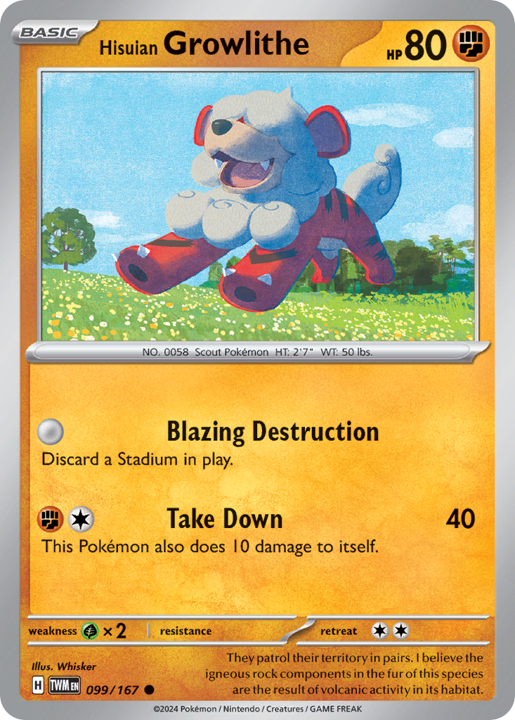 Hisuian Growlithe Twilight Masquerade 99