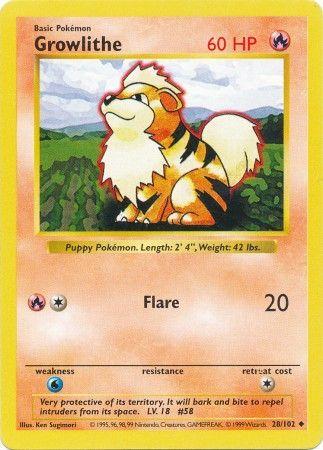 Growlithe [Shadowless] #28