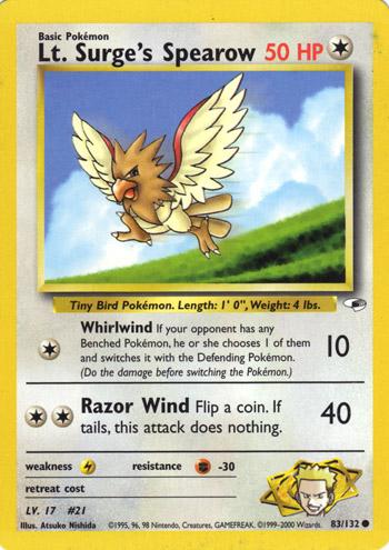 Lt. Surge's Spearow #83