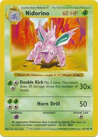 Nidorino [Shadowless] #37
