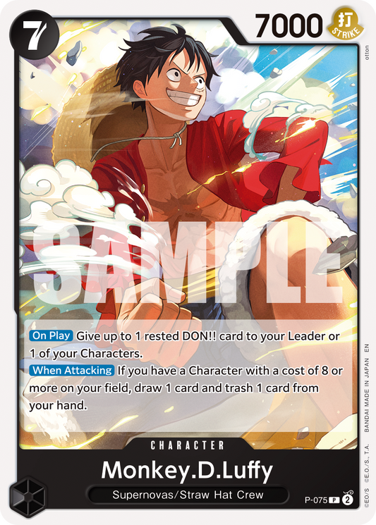 Monkey.D.Luffy - P-075 (Pirate Foil) Premium Booster -The Best- Vol. 2 P-075