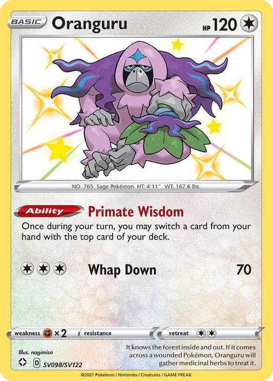 Oranguru Shining Fates Shiny Vault SV098
