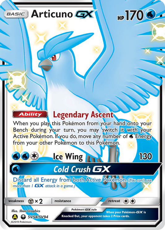 Articuno-GX Hidden Fates Shiny Vault SV54