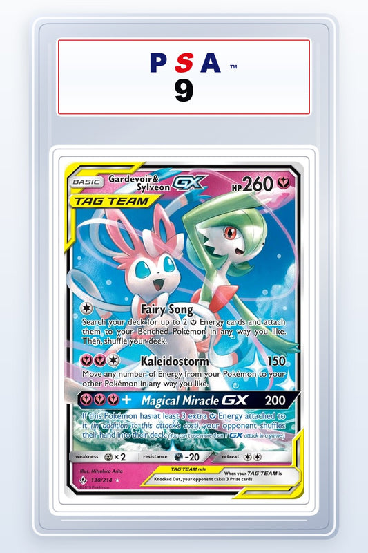 Gardevoir & Sylveon GX #130 PSA 9